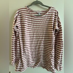 Liz Lange Maternity Red and White Striped Top